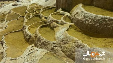 چشمه پلکانی نیوک؛از زیباترین پدیده های زمین شناسی در یزد، عکس
